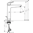 Kép 2/3 - HANSGROHE Logis egykaros mosdócsaptelep 190 kétféle átfolyási mennyiséggel, automata lefolyógarnitúrával