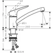 Kép 2/3 - HANSGROHE Logis M31 egykaros konyhai csaptelep 120