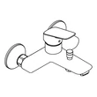 Kép 3/4 - HANSGROHE Logis egykaros kádcsaptelep, falsíkon kívüli, matt fekete