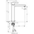 Kép 2/3 - HANSGROHE Metris S egykaros mosdócsaptelep lefolyógarnitúra nélkül mosdóedényekhez