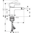 Kép 2/3 - HANSGROHE Metris S egykaros bidécsaptelep automata lefolyógarnitúrával