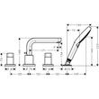 Kép 7/8 - HANSGROHE Metris S 4 lyukú kádperemre szerelhető csaptelep