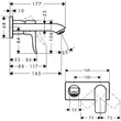 Kép 2/4 - HANSGROHE Metris egykaros mosdócsaptelep LowFlow 3,5 l/perc falsík alatti szereléshez, 165 mm-es kifolyóval