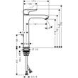Kép 2/3 - HANSGROHE Metris egykaros mosdócsaptelep 200 automata lefolyógarnitúrával