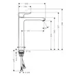Kép 2/3 - HANSGROHE Metris egykaros mosdócsaptelep 260 mosdótálakhoz, lefolyógarnitúra nélkül