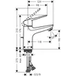 Kép 3/3 - HANSGROHE Novus Loop egykaros mosdócsaptelep 100 CoolStart automata lefolyógarnitúrával