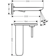 Kép 2/4 - HANSGROHE Puravida egykaros mosdócsaptelep falsík alatti szereléshez, 225 mm-es kifolyóval, fali szereléshez, fehér/króm