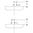 Kép 4/4 - HANSGROHE Puravida egykaros mosdócsaptelep falsík alatti szereléshez, 225 mm-es kifolyóval, fali szereléshez, fehér/króm