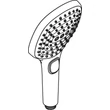 Kép 3/4 - HANSGROHE Raindance Select E kézizuhany 120 3jet, matt fehér