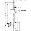 Kép 7/9 - HANSGROHE Raindance Select E 150 3jet kézizuhany/ Unica'S Puro 0,65 m-es zuhanyrúd szett