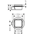 Kép 2/3 - HANSGROHE RainDrain Spot pontfolyóka 150/150, csempézhető rostéllyal, szálcsiszolt rozsdamentes acél