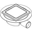 Kép 3/3 - HANSGROHE RainDrain Spot pontfolyóka 150/150, szálcsiszolt rozsdamentes acél