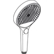 Kép 5/6 - HANSGROHE Rainfinity kézizuhany 130 3jet EcoSmart 9 l/perc, matt fekete