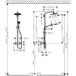 Kép 7/8 - HANSGROHE Croma Select S Showerpipe 280 1jet termosztáttal