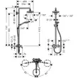 Kép 13/15 - HANSGROHE Croma Select E 180 showerpipe egykaros csapteleppel, fehér/króm