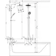 Kép 10/10 - HANSGROHE Raindance Select S 240 1jet Showerpipe fürdőkád