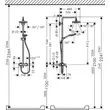 Kép 15/15 - HANSGROHE Croma Select E 180 showerpipe egykaros csapteleppel, fehér/króm