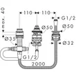 Kép 2/2 - HANSGROHE alaptest 3-lyukú kádcsaptelephez