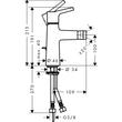 Kép 2/3 - HANSGROHE Talis S egykaros bidécsaptelep automata lefolyógarnitúrával