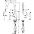 Kép 2/3 - HANSGROHE Talis M51 egykaros konyhai csaptelep 200, kihúzható kifolyóval