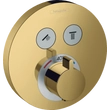 Kép 1/8 - HANSGROHE ShowerSelect S termosztát falsík alatti szereléshez, 2 fogyasztós, polírozott arany hatású