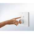 Kép 2/5 - HANSGROHE ShowerSelect Glass termosztát falsík alatti szereléshez, 2 fogyasztóhoz, fehér/króm