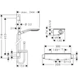 Kép 9/11 - HANSGROHE Ecostat Select Combi 0,65 m Raindance Select S 150 3jet kézizuhannyal, fehér/króm