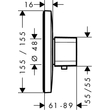 Kép 2/3 - HANSGROHE Ecostat E termosztát HighFlow falsík alatti szereléshez