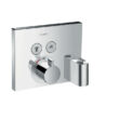 Kép 1/7 - HANSGROHE ShowerSelect termosztát falsík alatti szereléshez, 2 fogyasztóhoz Fixfittel és Porter zuhanytartóval