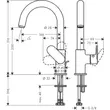 Kép 2/3 - HANSGROHE Vernis Blend egykaros mosdócsaptelep elforgatható kifolyóval és automata lefolyógarnitúrával