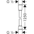 Kép 2/4 - HANSGROHE Isiflex zuhanytömlő 125 cm, szálcsiszolt fekete króm