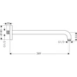 Kép 2/4 - HANSGROHE zuhanykar 38,9 cm, matt fekete