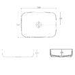 Kép 4/4 - ISVEA Infinity Rectangle kerámia mosdó, 50×36 cm, fehér