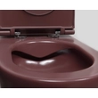 Kép 5/8 - ISVEA Infinity Rimless fali WC, 36,5×53 cm, gesztenyevörös