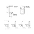 Kép 3/3 - KERASAN Waldorf kombi WC, alsó/hátsó kifolyású, tartállyal, öblítőmechanikával, ülőke nélkül, fehér/bronz