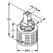 Kép 2/2 - KLUDI vezérlőegység 41 mm kerámia tárcsákkal (K41)