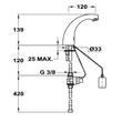 Kép 3/3 - MOFÉM M-Tronic elektronikus mosdó csaptelep MLU 01, 24V