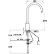 Kép 2/2 - MOFÉM M-Tronic elektronikus mosogató csaptelep MLU 10, 6V, elemmel
