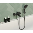 Kép 2/3 - MOFÉM Zenit Black kádtöltő csaptelep zuhanyszettel