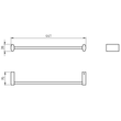 Kép 2/2 - NOVASERVIS Metalia - 10 törölközőtartó 450 mm