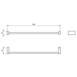 Kép 2/2 - NOVASERVIS Metalia - 10 törölközőtartó 550 mm