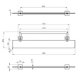 Kép 5/5 - POLYSAN X-Square üvegpolc törölközőtartóval üvegre, króm