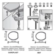 Kép 2/2 - WC ülőke duroplast, fehér, fém zsanérral