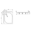 Kép 3/4 - RADAWAY Delos D aszimmetrikus akril szögletes zuhanytálca