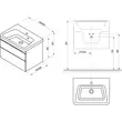 Kép 4/4 - RAVAK SD 10° II 550 mosdó alatti szekrény, normál kivitel - fehér