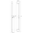 Kép 3/3 - RAVAK Chrome flexibilisen állítható zuhanytartó rúd, 70 cm