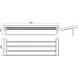 Kép 2/2 - RAVAK 10° polcos törölközőtartó 63 cm