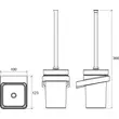 Kép 4/4 - RAVAK 10° fali WC kefe tartó (üveg), fekete