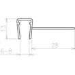 Kép 3/3 - RAVAK szilikonos tömítés szett függőleges üveg/üveg (8/6 mm) Matrix - 2 db/csomag