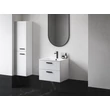 Kép 2/4 - RAVAK SB Chrome II 390 magas szekrény, fehér, fekete fogantyúval, balos